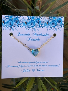 Pulseira Azul Serenity para Madrinha de Casamento