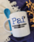 Caneca Com Colher e Parte Interna Azul Claro Amor de Pai - 325ml