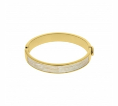 Bracelete dourado resinado