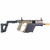 KRISS VECTOR AEG SMG RIFLE BY KRYTAC ( TAN - BLACK CUSTOM PAINT ARSENAL SPORTS) - comprar online