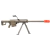 Rifle Sniper Airsoft AEG Snow Wolf SW-02 na cor tan, com bipé e cano longo.