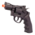 Revolver Airsoft SRC 4.5mm CO2 na cor preta, com cano curto e detalhes em laranja na ponta.