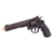 Revolver Airsoft SRC 4.5mm CO2 na cor preta com cano de 6 polegadas e ponta laranja.