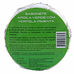 SABONETE NATURAL ARGILA VERDE COM HORTELÃ PIMENTA STILO NATURAL 100G - comprar online