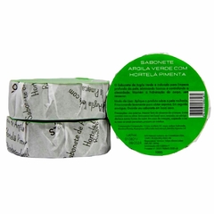 SABONETE NATURAL ARGILA VERDE COM HORTELÃ PIMENTA STILO NATURAL 100G