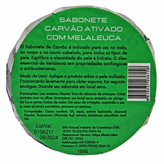 SABONETE NATURAL CARVÃO ATIVADO COM MELALEUCA STILO NATURAL 100G - comprar online