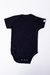 Body de Bebê Basic Preto Liso