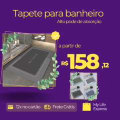 Tapete de banheiro com absorção de água