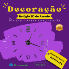 Relógio 3D Decorativo em acrílico