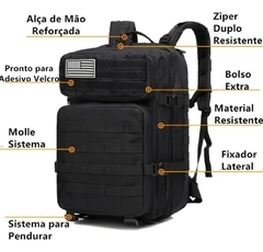 Mochila camping/acampamento, tático 25L/45L - MylifeExpress