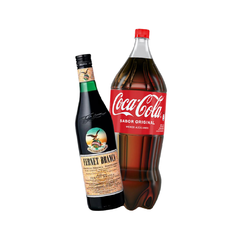 Fernet Branca 750 ml + Coca Cola 2,5 L.