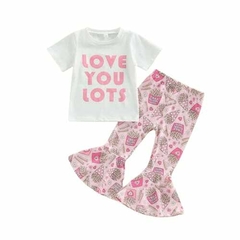 Conjunto love con pantalon con papas