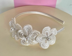 Diadema flor con perla