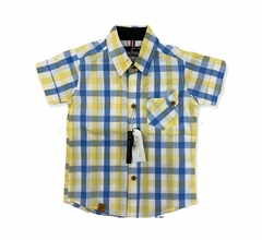 Camisa cuadros azul con amarillo