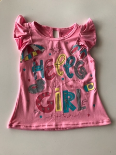 Blusa rosa hello girl