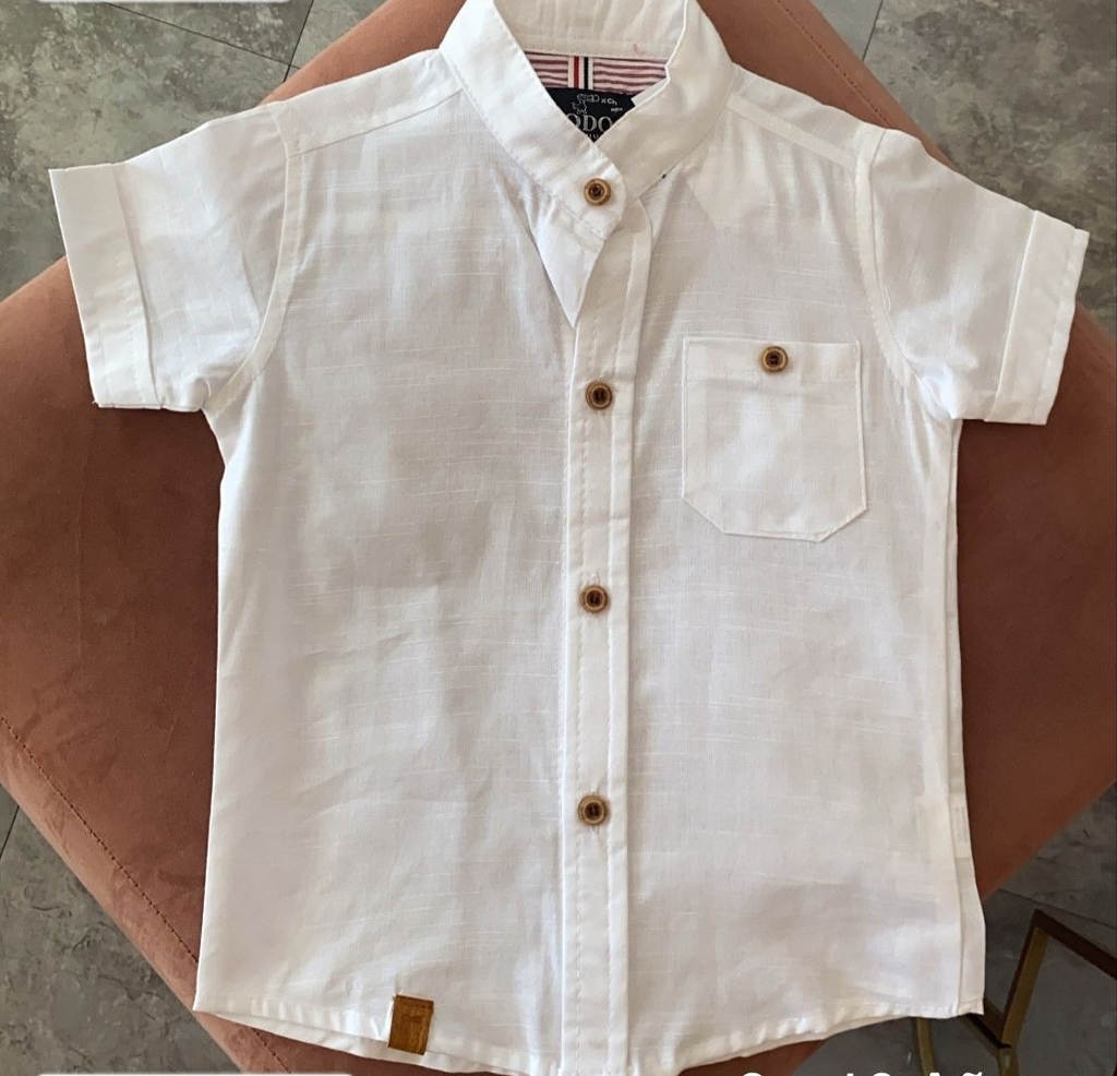 Camisa blanca discount manga corta niño