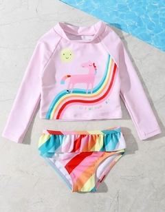 Traje de baño arcoiris unicornio