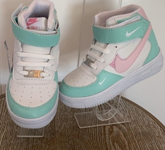 Teni nike af1 bota menta/blanco/rosa