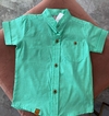 Camisa manga corta azul verde