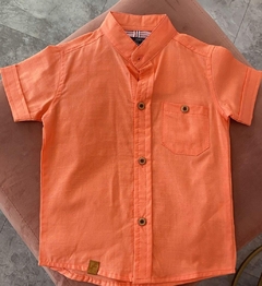 Camisa manga corta salmon