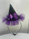 Sombrero brujita diadema morado