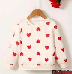 Sudadera delgada de corazones