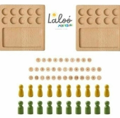 Tablero numeros peg dolls