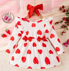 Vestido de corazones con moñitos