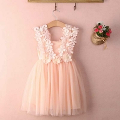 Vestido de tul con flores y encaje - comprar en línea