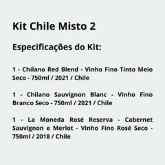 Kit Chile Misto 2 (Chilano Red Blend - Tinto, Chilano - Branco, La Moneda Reserva 2018 - Rosé) - comprar online