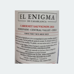 El Enigma de Casablanca Cabernet Sauvignon - Vinho Fino Tinto Meio Seco – Reservado – 750ml / 2021 / Chile na internet