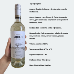 Miolo Seleção Pinot Grigio & Riesling - Vinho Fino Branco Seco - 750 ml / 2022 / Brasil - comprar online