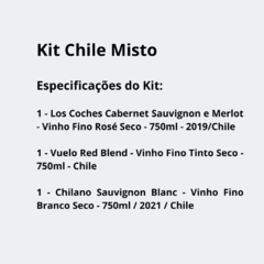 Kit Chile Misto (Los Coches - Rosé, Vuelo Red Blend - Tinto, Chilano - Branco) - comprar online