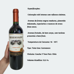 Concha y Toro Reservado Carmenere - Vinho Fino Tinto Meio Seco - 750ml / 2020 / Chile - comprar online