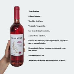 Gran Vina Tempranillo - Vinho Fino Rosé Seco - 750ml / Espanha - comprar online