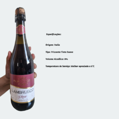 Espumante Fior Di Note Lambrusco Rosso - Frisante Tinto Suave - 750ml / Itália - comprar online