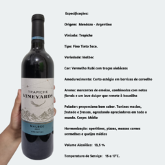 Trapiche Vineyards Malbec - Vinho Fino Tinto Seco - 750ml - 2021 / Mendoza-Argentina - comprar online