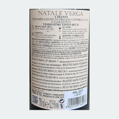 Chianti Natale Verga Sangiovese (DOCG) - Vinho Fino Tinto Seco - 750ml / 2020 / Itália na internet