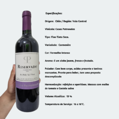 Casas Patronales Reservado Carménère - Vinho Fino Tinto Seco - 750ml - 2021 / Chile - comprar online