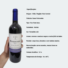 Casas Patronales Reservado Merlot - Vinho Fino Tinto Seco - 750ml - 2021 / Chile - comprar online