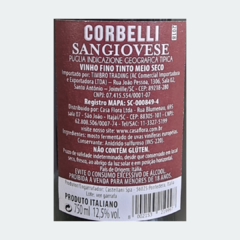 Corbelli Sangiovese - Vinho Fino Tinto Seco - 750ml / 2018 / Puglia-Itália na internet