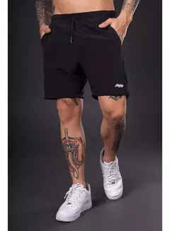 BERMUDA BLACK TARG ELAST FIT FLEX MOTION - Ethnos Streetwear