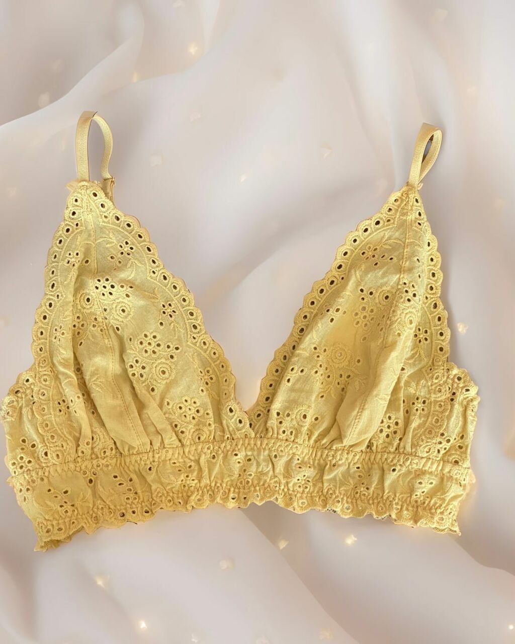 Top Victorias Secret Biquini com strass nas alças cor Gengibre