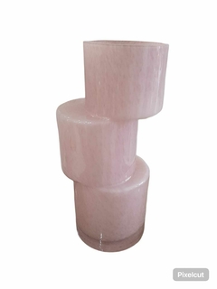 Vaso Decorativo em Vidro na cor Rosa