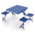 Mesa Dobrável de alumínio azul com 4 banquetas para Camping 83x65x64 Vira maleta GH200 na internet