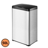 Lixeira retangular, Aço Inox, 50L, com sensor de proximidade GH123