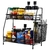 Organizador multiuso aramado com cesto lateral - 2 andares para banheiro e cozinha - Preto - GH214 - loja online