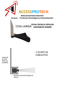 1 PIEZA Cepillo Lateral Guarda Polvo Para Rampa Niveladora De Anden (1 riel_1 cepillo) DE 2.10 X 1.5" NOTA: ENVIO GRATIS EN LA COMPRA 4 piezas - comprar en línea