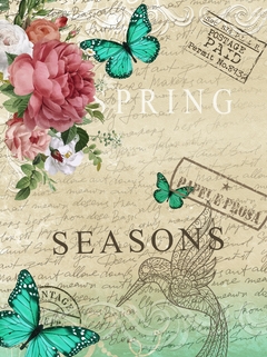 Caderno Seasons Spring 80 folhas 120g - Papelaria Artesanal Planos da Cammy