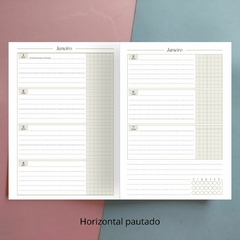 Planner 2025 costurado capa corino - Papelaria Artesanal Planos da Cammy